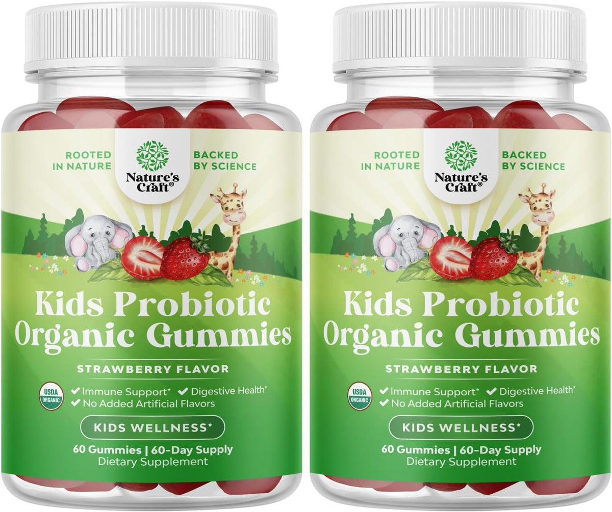 Natures Craft USDA Organic Kids Probiotic Gummies - 60 Count - görsel 8