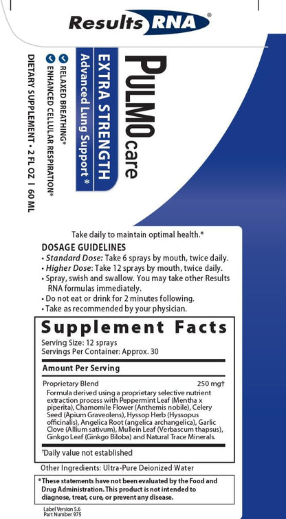 Results RNA ACP Pulmo Care – Liquid Food Supplement for Respiratory Wellness, 2 fl oz (60 ml, 30 Servings)