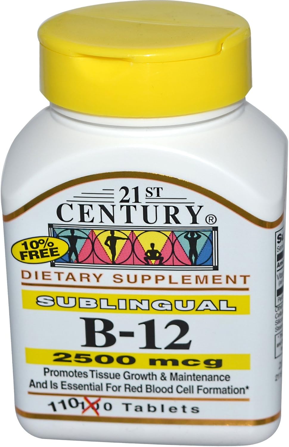 21st Century B-12 2500 µg Tablets, 2-Pack (110 Tablets Each) - görsel 1