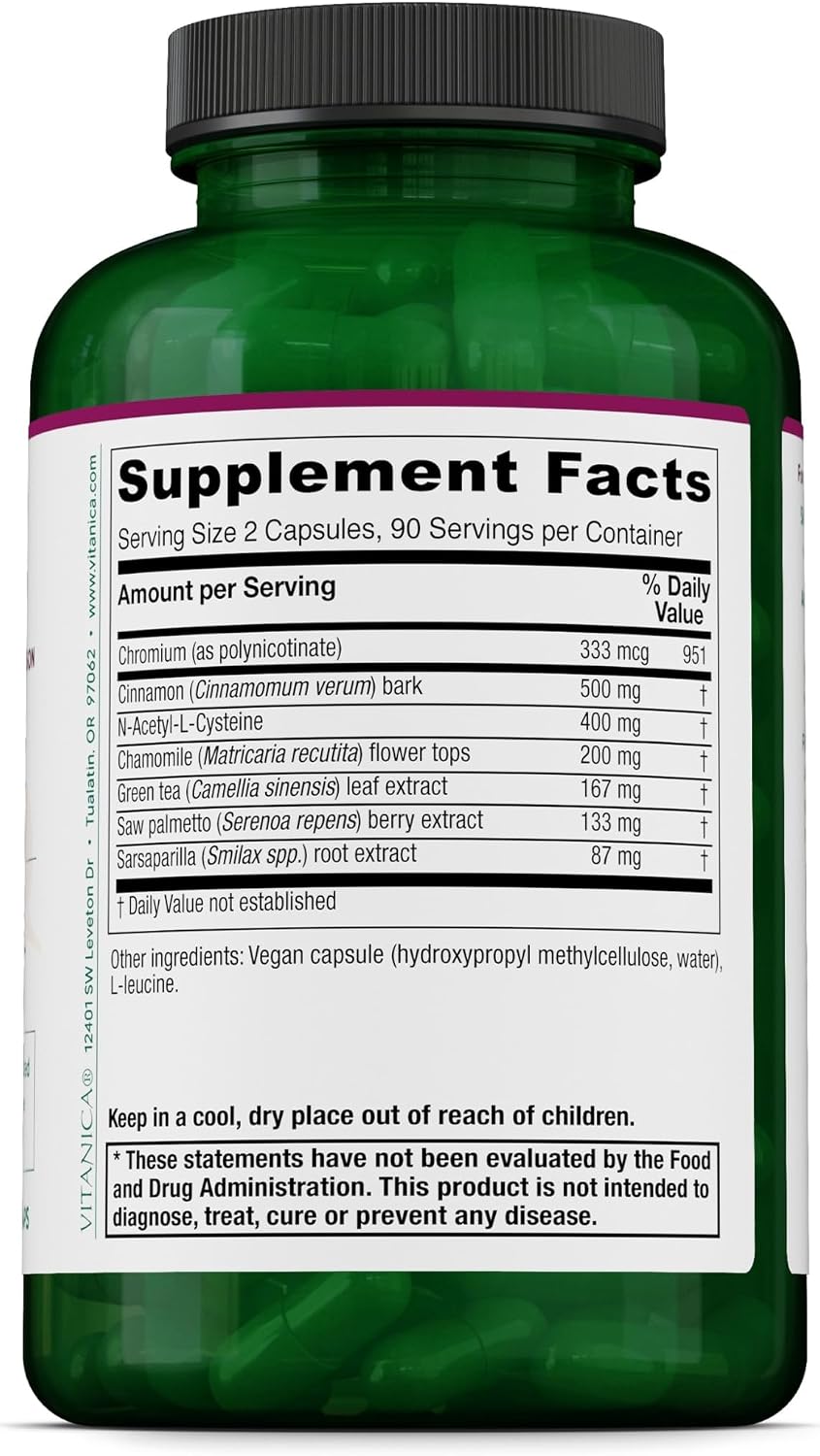 Vitanica Ovablend, Hormone Balance Support, Vegan, 180 Capsules - görsel 2