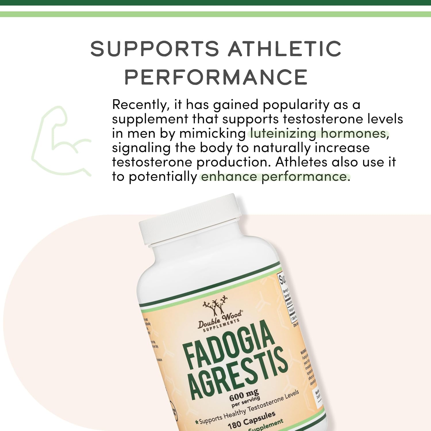 Fadogia Agrestis 600mg Per Serving (180 Capsules) - Double Wood Supplements - görsel 5