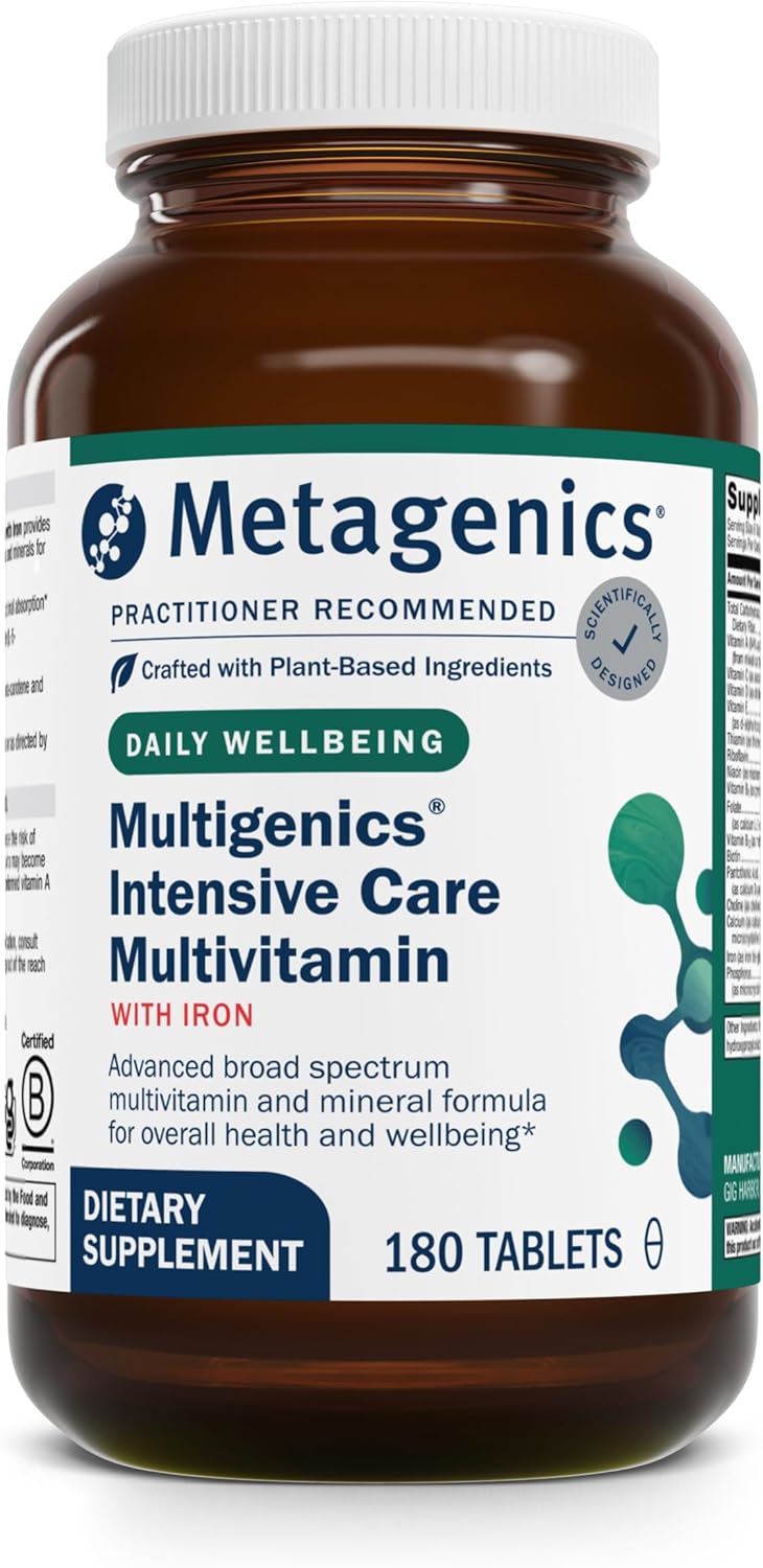 Metagenics Multigenics Intensive Care Multivitamin with Iron - High-Absorption Formula - 180 Tablets - görsel 1