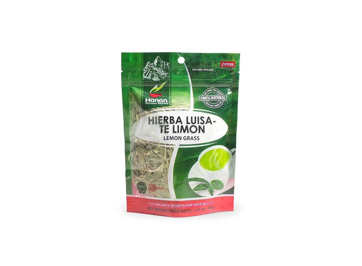 Hanan Peruvian Secrets Hierba Luisa Te Limon | 100% Natural Lemon Grass | 1.41oz / 40g | Traditionally Aids in Relieving Occasional Stress, Tension | Promotes Healthy Sleep and Digestion - 6 Pack - görsel 2