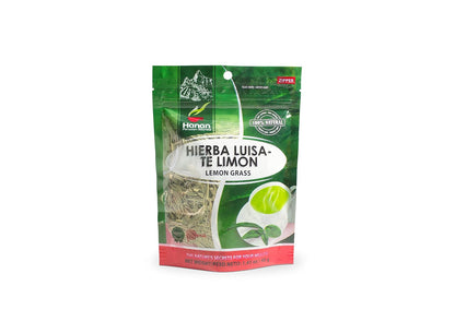 Hanan Peruvian Secrets Hierba Luisa Te Limon | 100% Natural Lemon Grass | 1.41oz / 40g | Traditionally Aids in Relieving Occasional Stress, Tension | Promotes Healthy Sleep and Digestion - 6 Pack