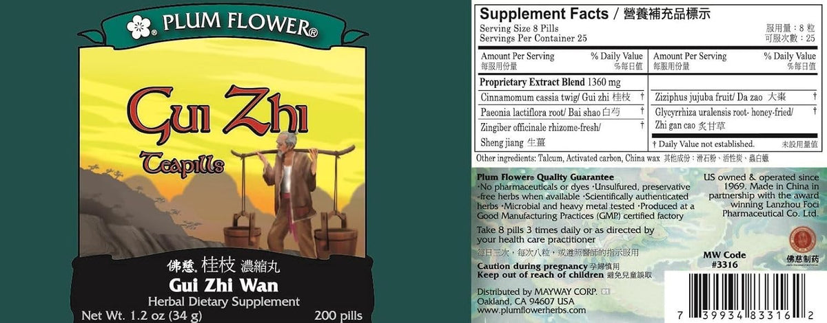 Gui Zhi Tang Teapills (Gui Zhi Tang Wan), 200 ct - görsel 2