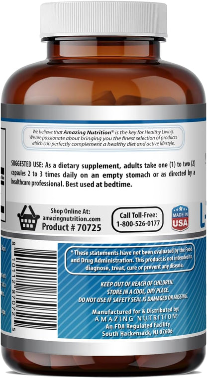 Amazing Formulae L-Tryptophan 500 mg Supplement - 240 Capsules