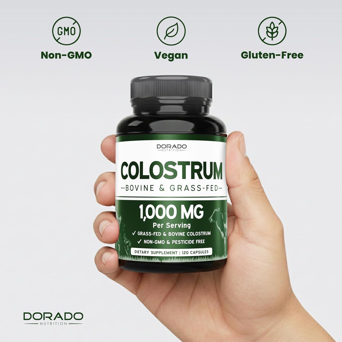 Dorado Nutrition Colostrum Supplement – 1000mg per Serving, 120 Capsules - görsel 7
