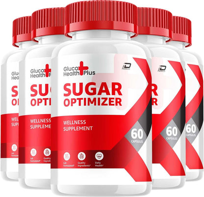 Gluco Health Plus Capsules – Sugar Optimiser Advanced Supplement (5-Pack, 300 Capsules)