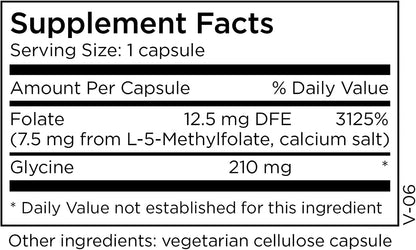 MethylPro L-Methylfolate 7.5 mg - Active Folate (5-MTHF) for Cognitive Function & Focus - 30 Capsules