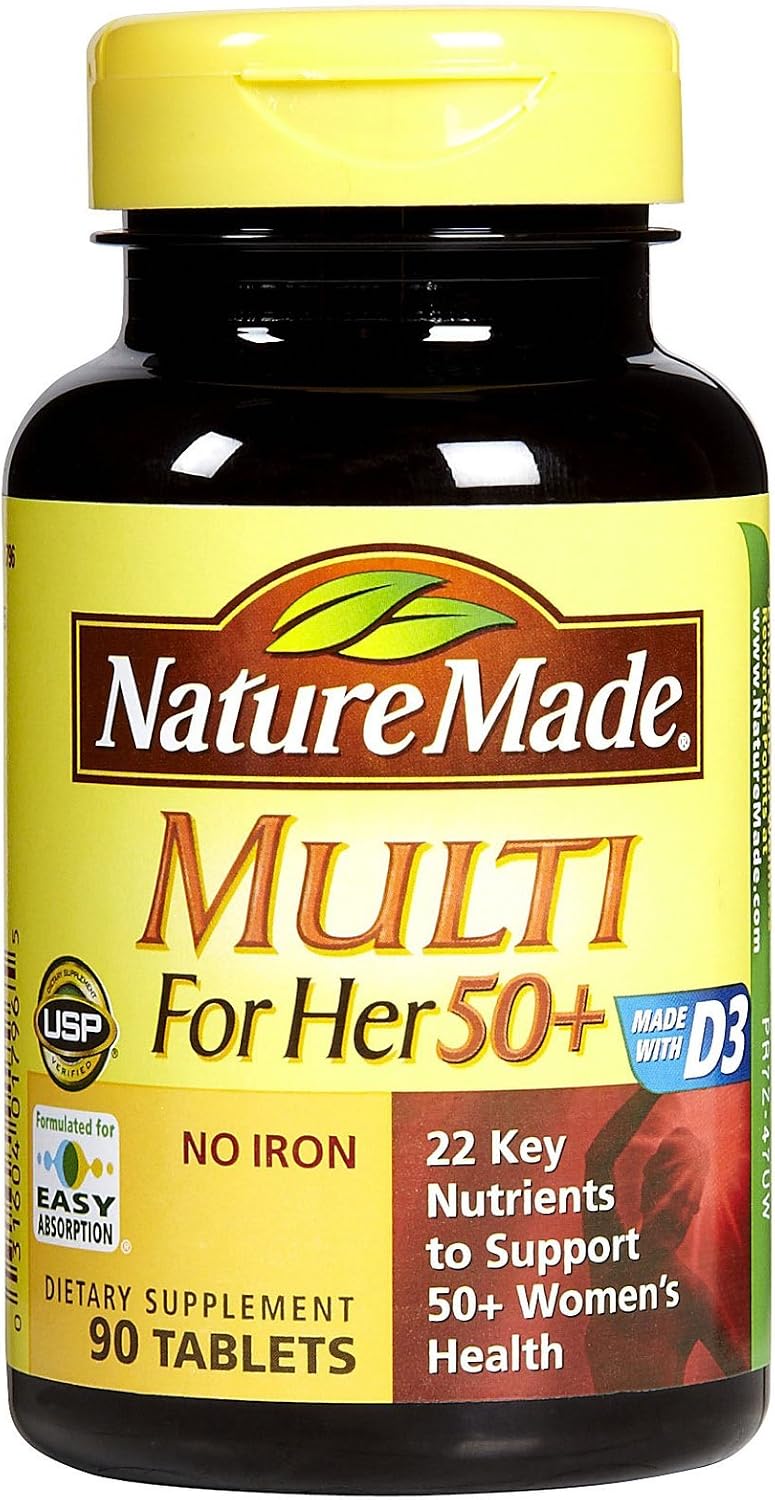 Nature Made Women's Multivitamin 50+ Tablets, 90 Count - görsel 1
