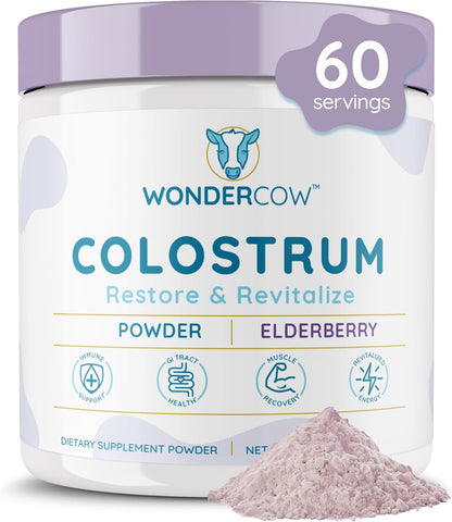 WONDERCOW Colostrum Capsules – Whole Bovine Colostrum Supplement for Gut Health and Immune Support