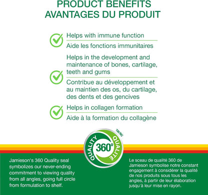 Jamieson Chewable Vitamin C 500 mg Tropical Fruit