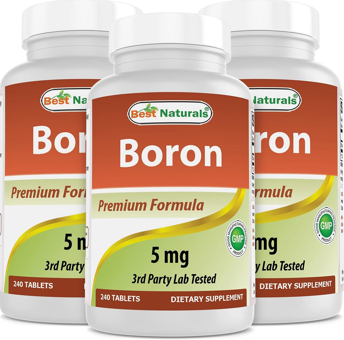 Best Naturals Boron 5 mg Tablets (240 – 5 mg Boron per Tablet – Image 1