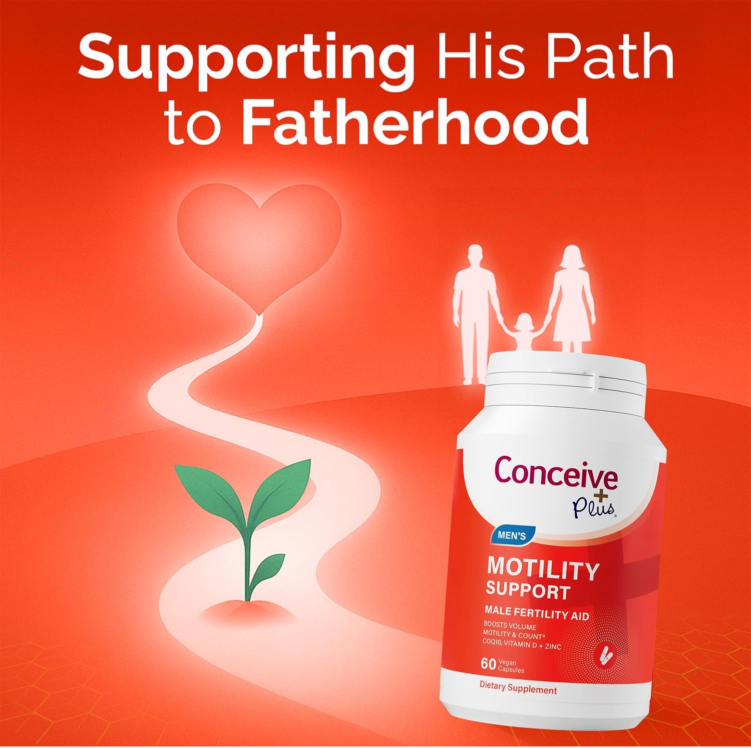 CONCEIVE PLUS Motility Support for Men | Spermidine Supplements with Vitamin D, E, Zinc, Antioxidants | Male Fertility Multivitamin, 60 Capsules - görsel 7
