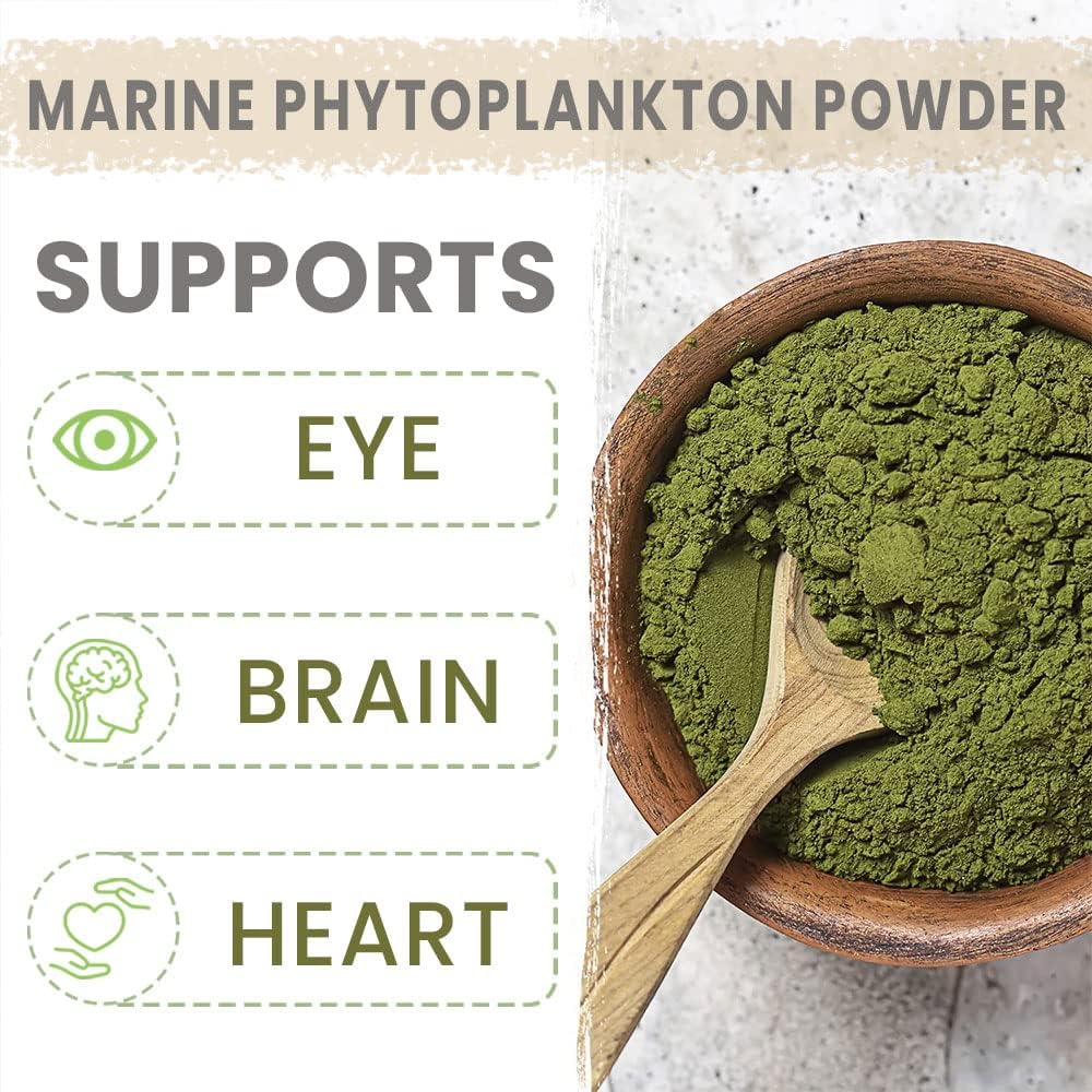 AKI Marine Phytoplankton Powder - Raw Omega-3 EPA from Microalgae, Vegan & Non-GMO (2 oz) - görsel 5