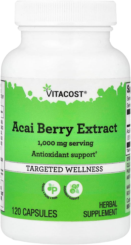 Vitacost Acai Berry Extract, 120 Capsules (500 mg per Capsule)