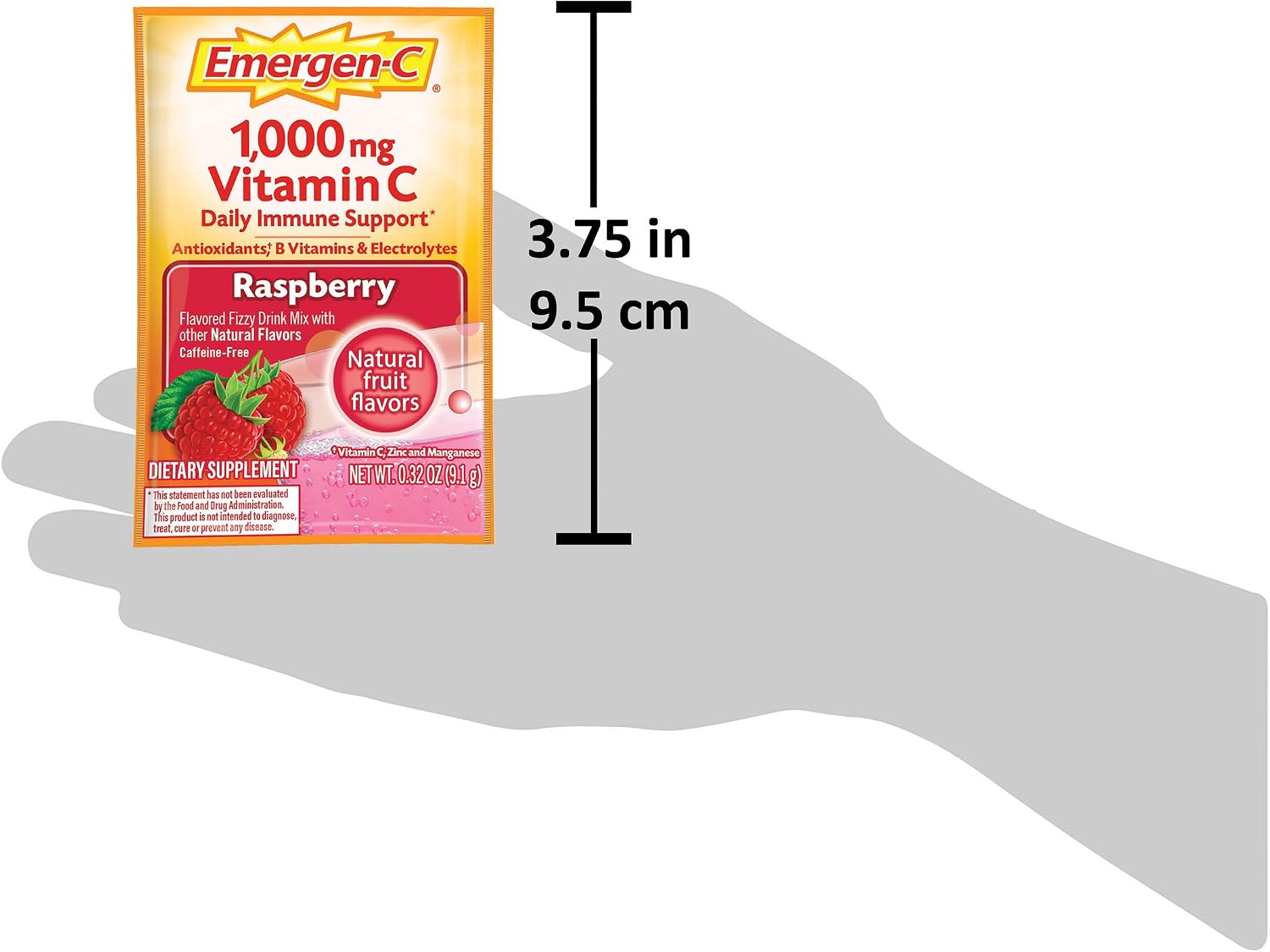 Emergen-C Original Formula Vitamin C Powder, Raspberry, 30 Sachets - görsel 10