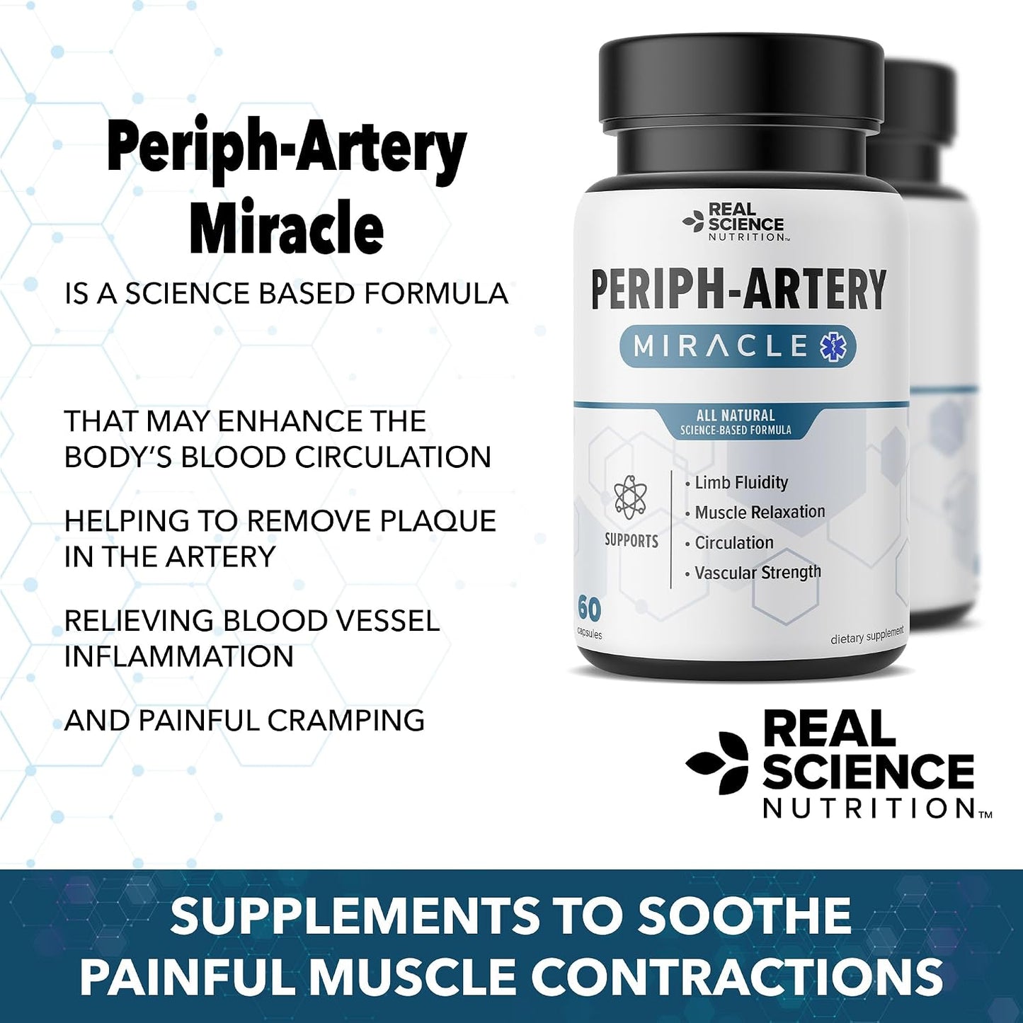 Real Science Periph-Artery – Vascular Support for Circulation & Leg Ease – 60 Capsules - görsel 4