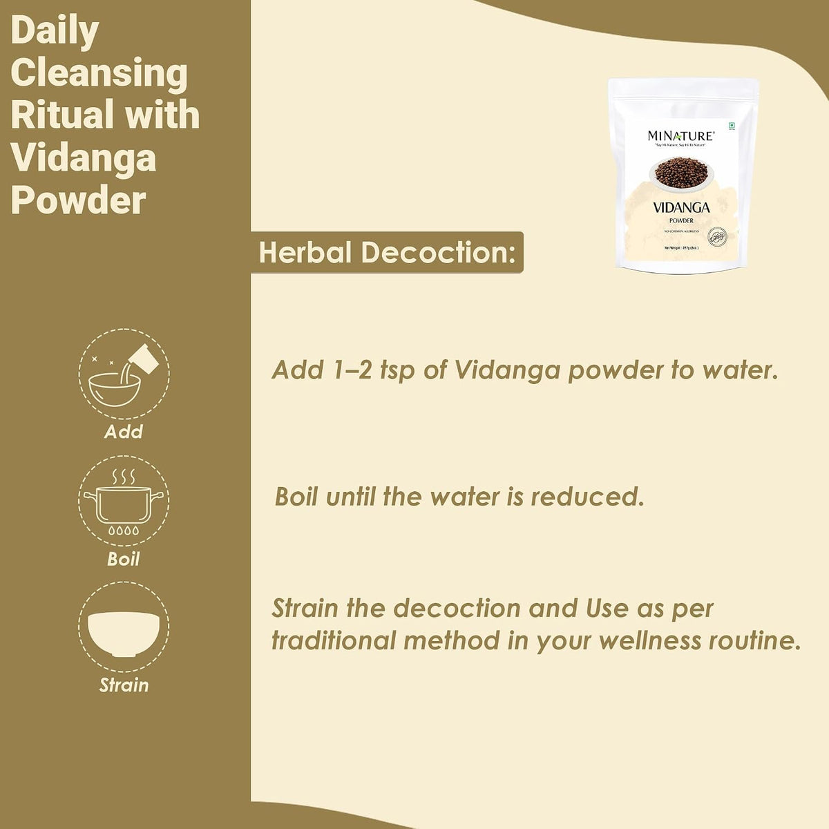 minature Vidanga Powder (Embelia Ribes) - Pure and Natural Herbal Food Supplement, 227g - görsel 5