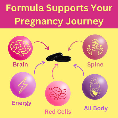 Greenfield Nutritions Halal Prenatal Vitamins with DHA and Folic Acid - 90 Liquid Soft gel capsule Capsules