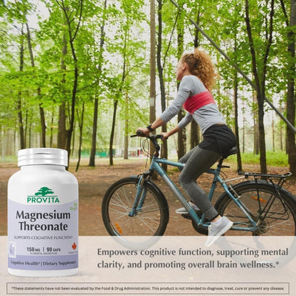 Provita Magnesium L-Threonate – Brain Health & Cognitive Function – Vegan Capsules – 50mg Elemental Magnesium