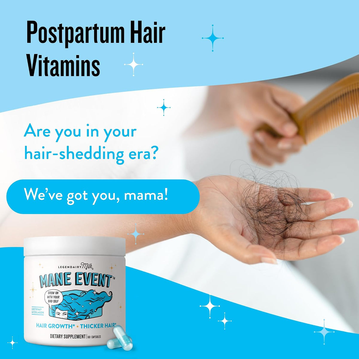 Legendairy Milk Hair Growth Vitamins for Women – Mane Event™ with Biotin, Collagen & Lustriva - görsel 7