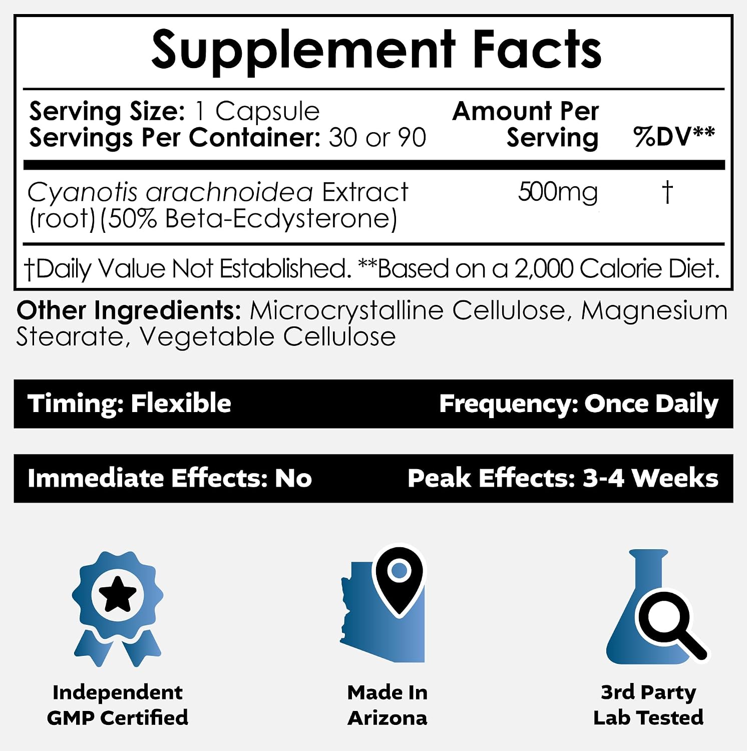 Nootropics Depot Beta Ecdysterone 50% Capsules (500mg, 30 Count) - görsel 4