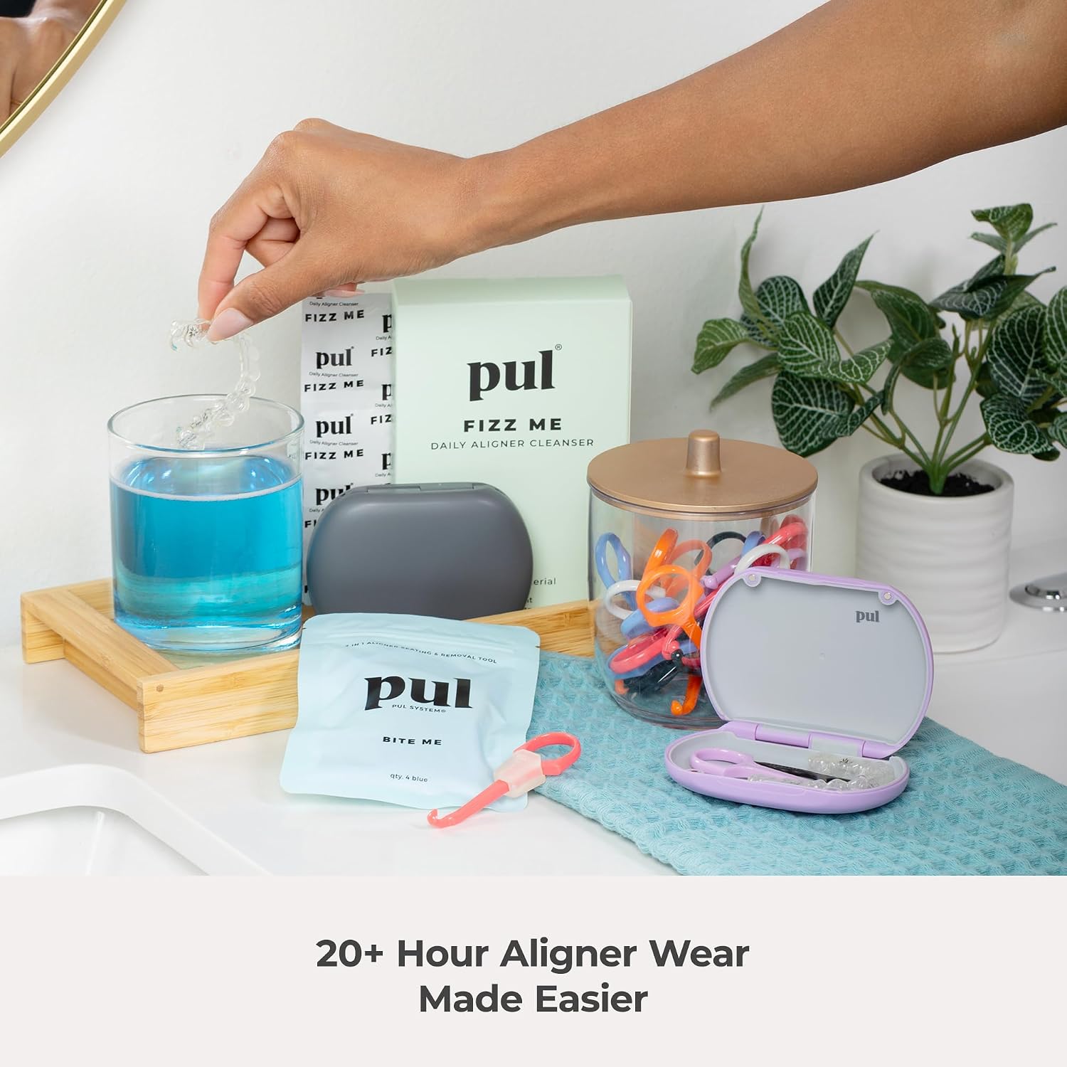 PUL Retainer Cleaner Tablets - Daily Aligner and Denture Cleaner - Removes Odour, Stains, and Plaque - 96 Day Supply - görsel 7