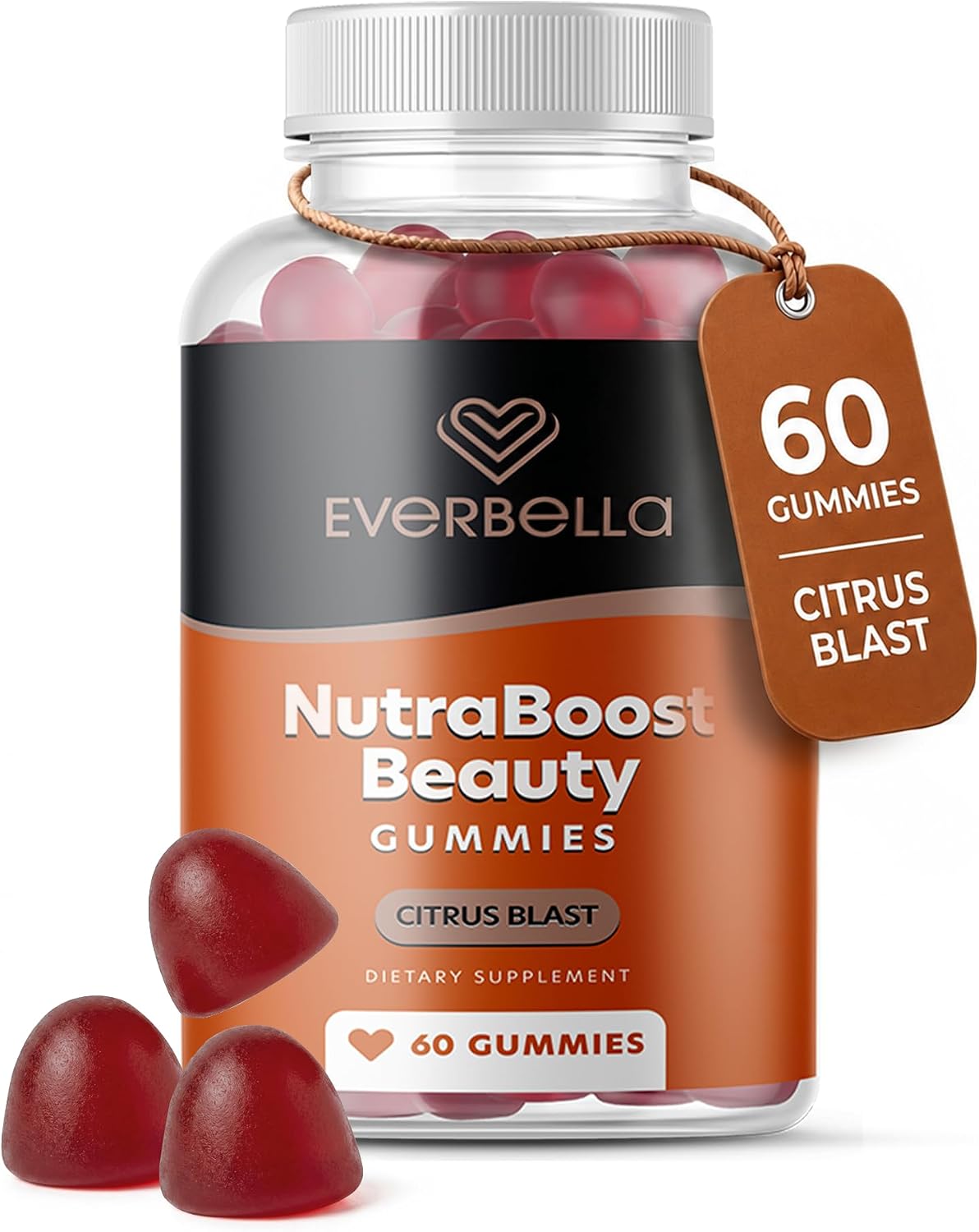 NutraBoost Beauty Gummies | Beauty Support Formula with Amino Acids, Bamboo Silica, Resveratrol, Biotin & Vitamin C - görsel 1