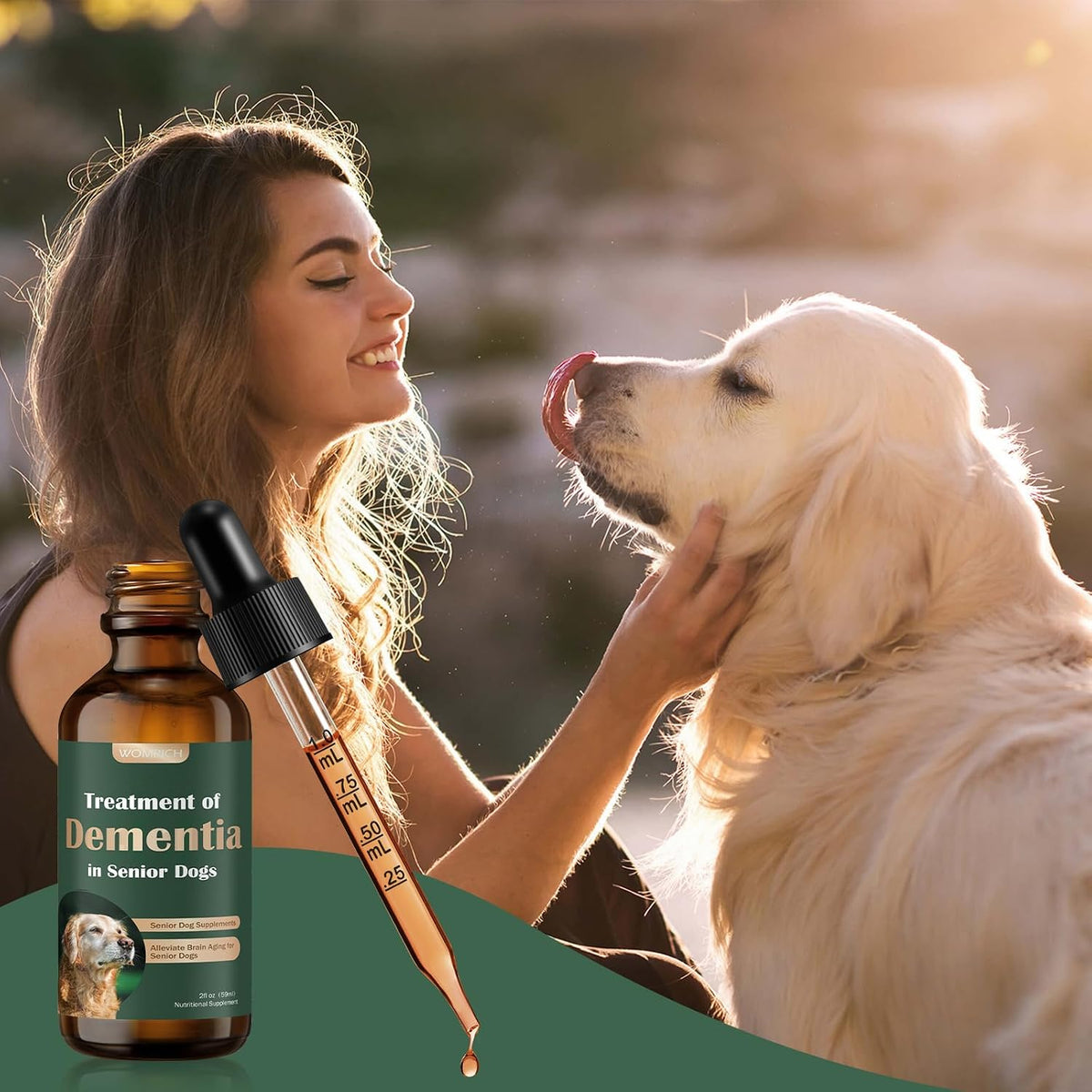 WOMRICH Senior Dog Brain Health Supplement with Mushrooms - 59 ml - görsel 6