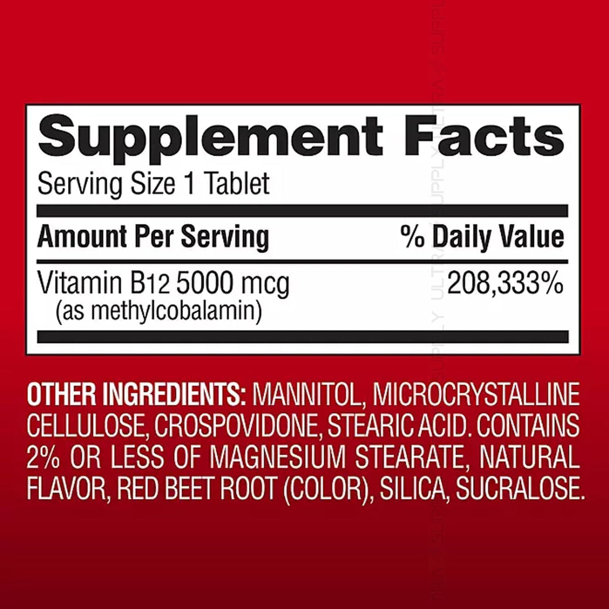 Members Mark Vitamin B12 (300 Count) Quick Dissolve Tablets, 5000 mcg – Cherry Flavour Methylcobalamin for Energy & Nervous System Support – USP Verified - görsel 2
