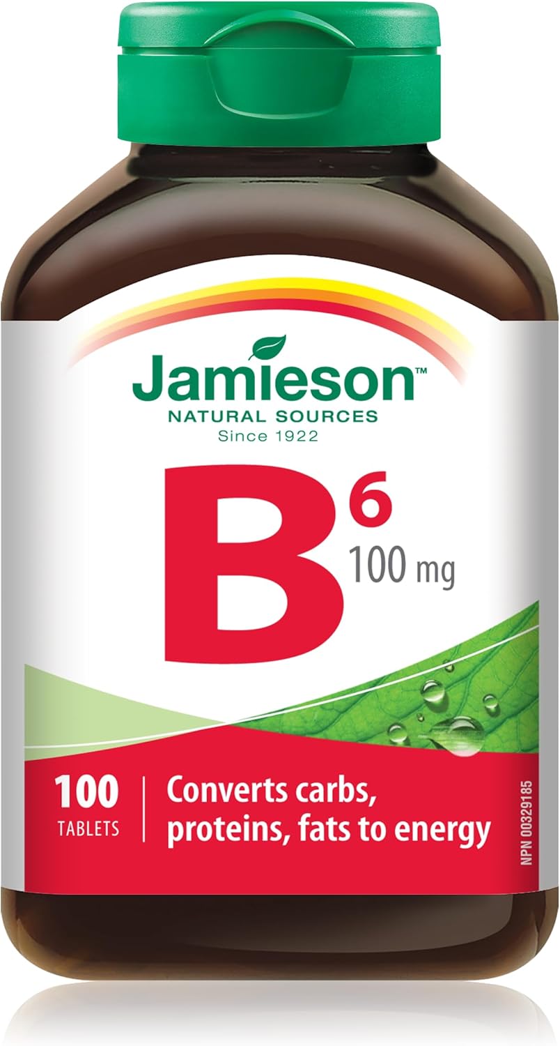 Jamieson Vitamin B6 (Pyridoxine) 100 mg, 100 Tablets - görsel 1