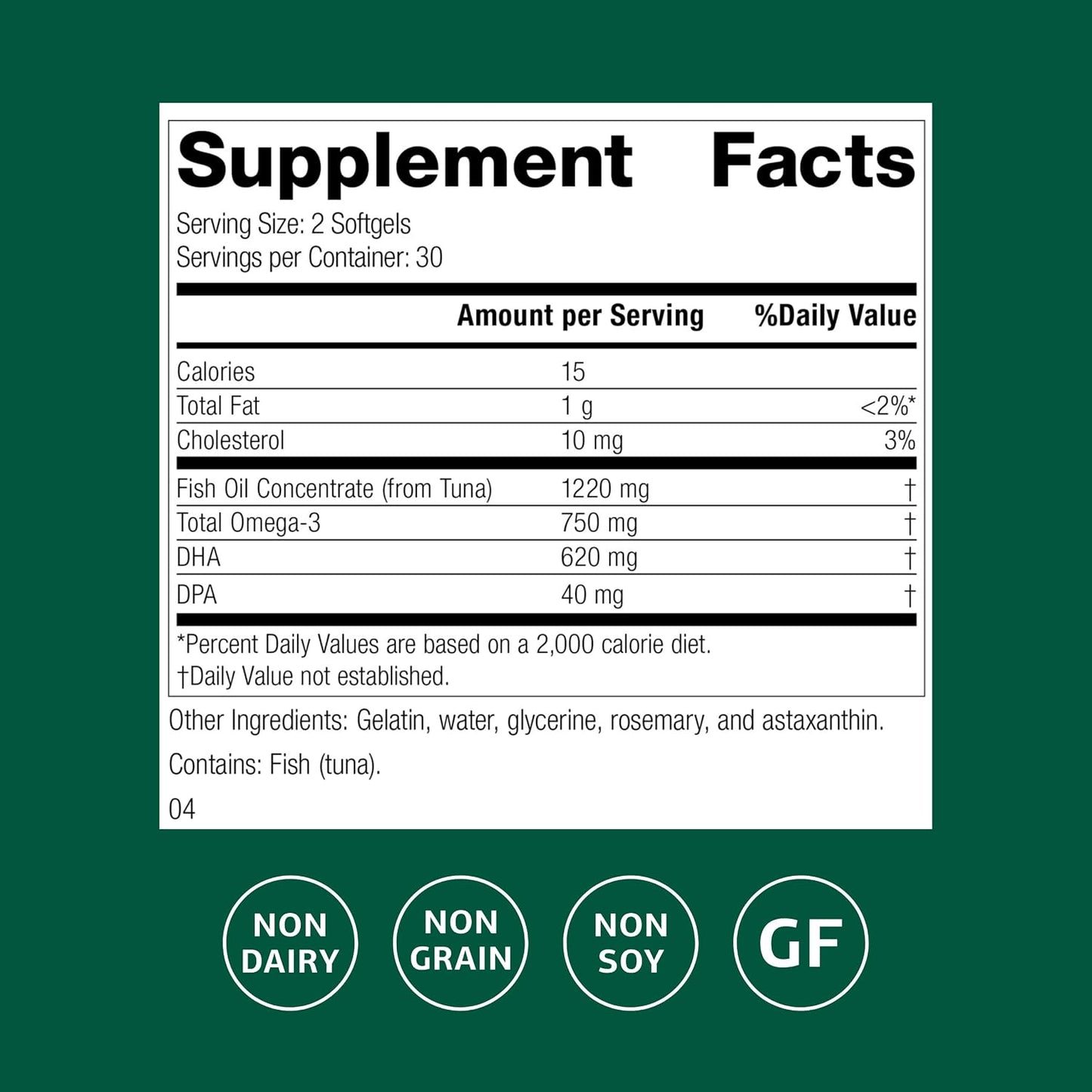Standard Process Olprima DHA - Omega-3 DHA Food Supplement for Heart and Brain Health - görsel 2