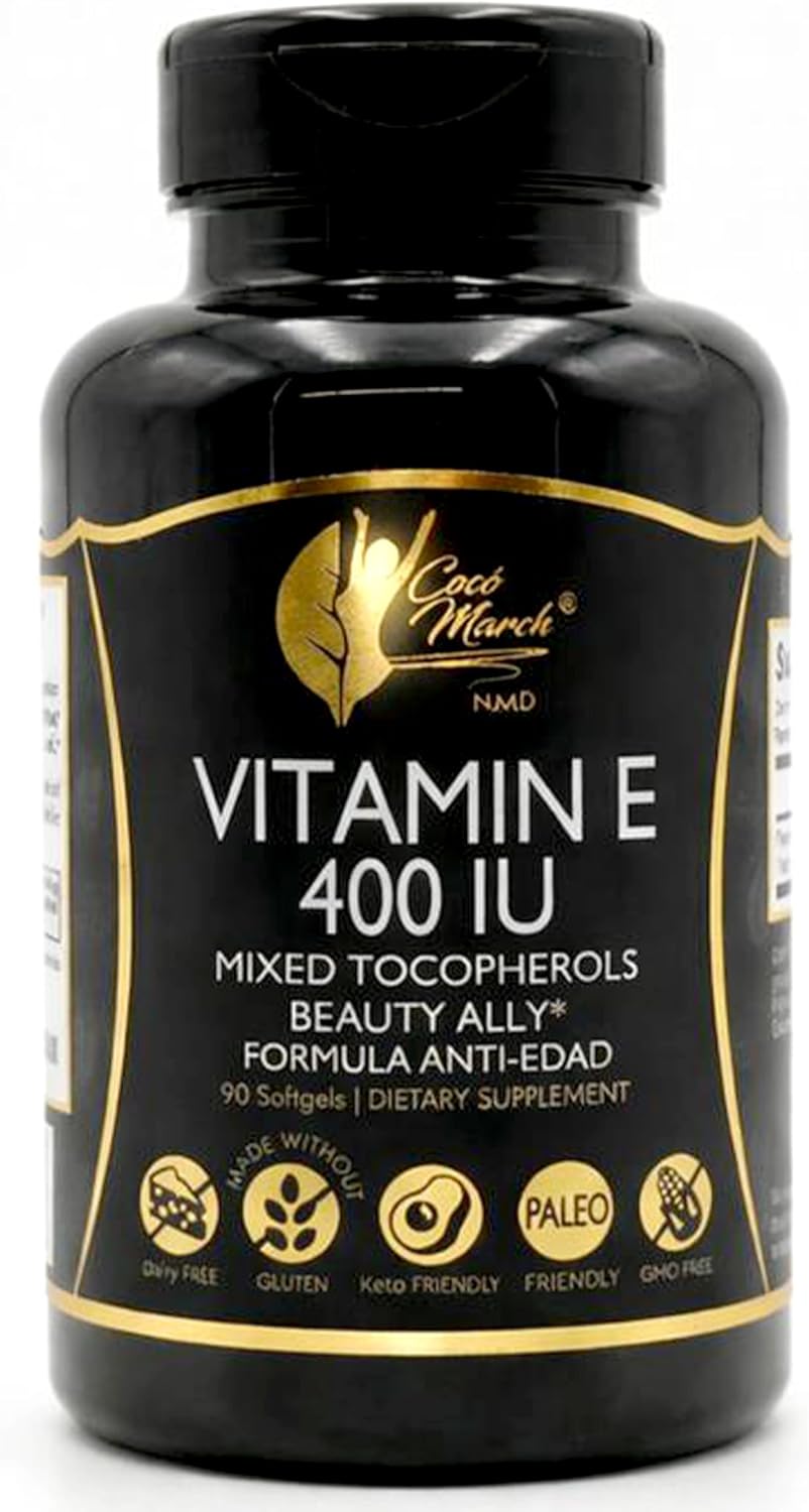 Cocó March N.M.D Natural Vitamin E 400 IU Mixed Tocopherols, 90 Softgels - görsel 1