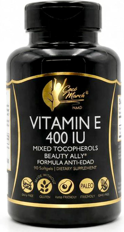 Cocó March N.M.D Natural Vitamin E 400 IU Mixed Tocopherols, 90 Softgels
