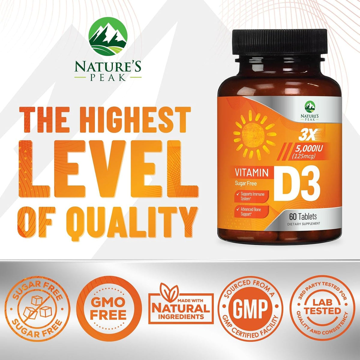 Vitamin D3 5000 IU (125 mcg) Chewable Tablets - Vegan, Gluten-free, Natural Raspberry Flavour - 60 Count - görsel 4
