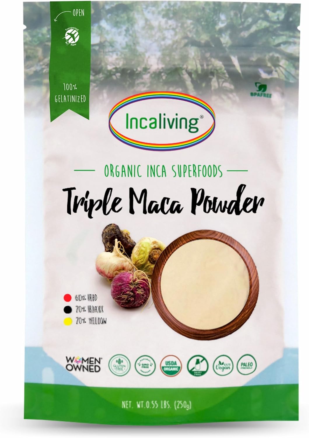 Incaliving Peruvian Triple Maca Powder (250g) - görsel 1