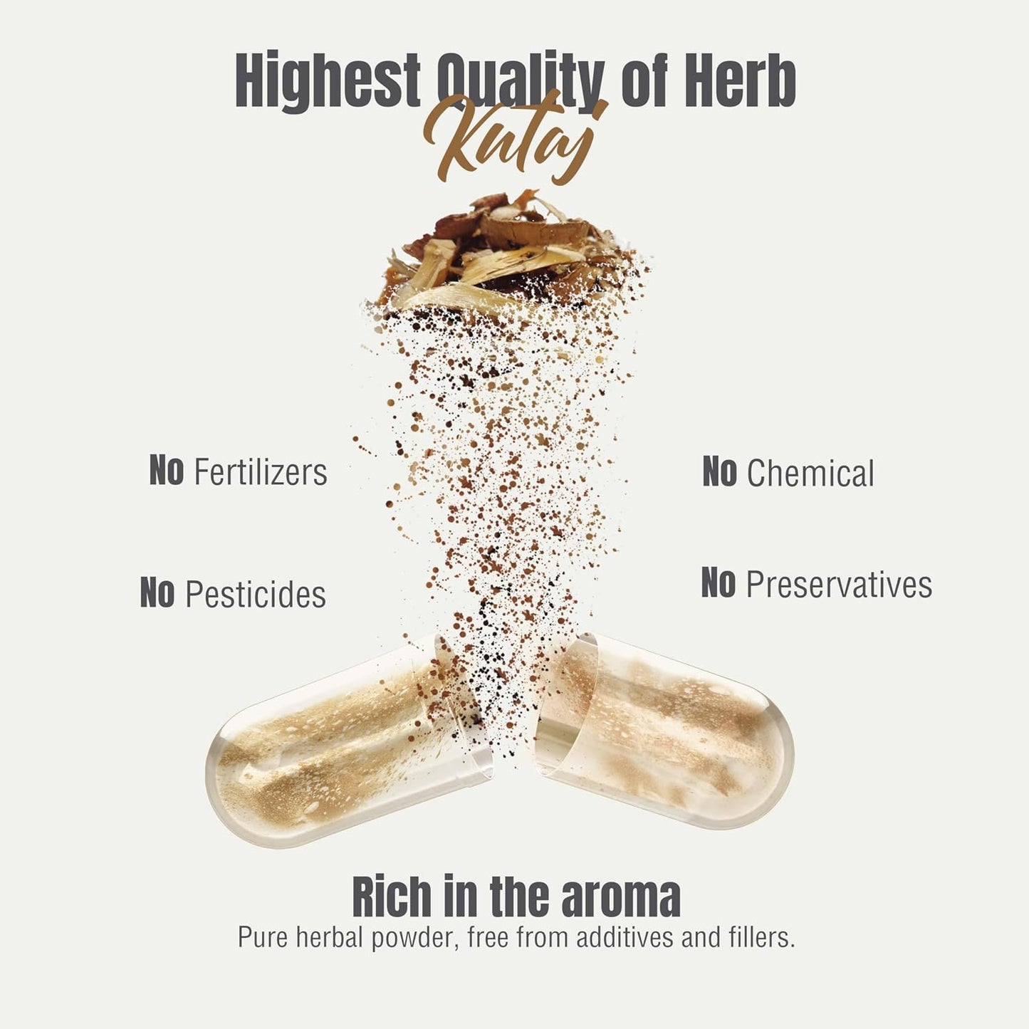 Herbsforever Kutaja Capsules - Holarrhena Antidysenterica Digestive Care - 45 Vegetable Capsules, 800 mg Each - görsel 5
