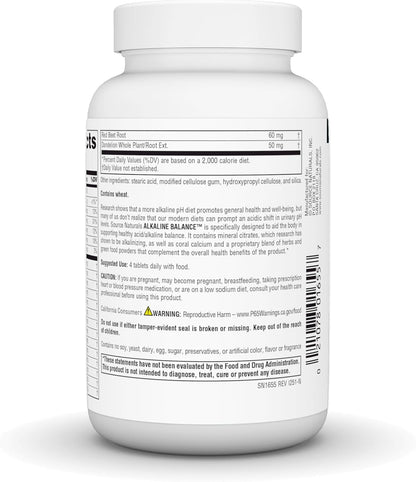 Source Naturals Alkaline Balance – pH Support Food Supplement, 60 Tablets