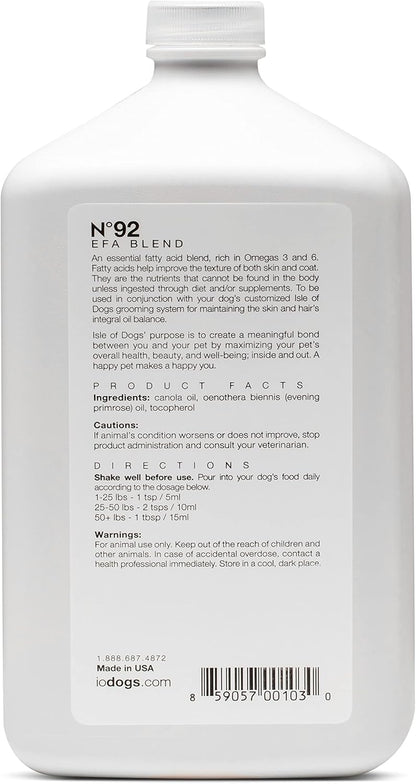 Isle of Dogs Coature No. 92 EFA Coat Supplement for Dogs - 1 Litre