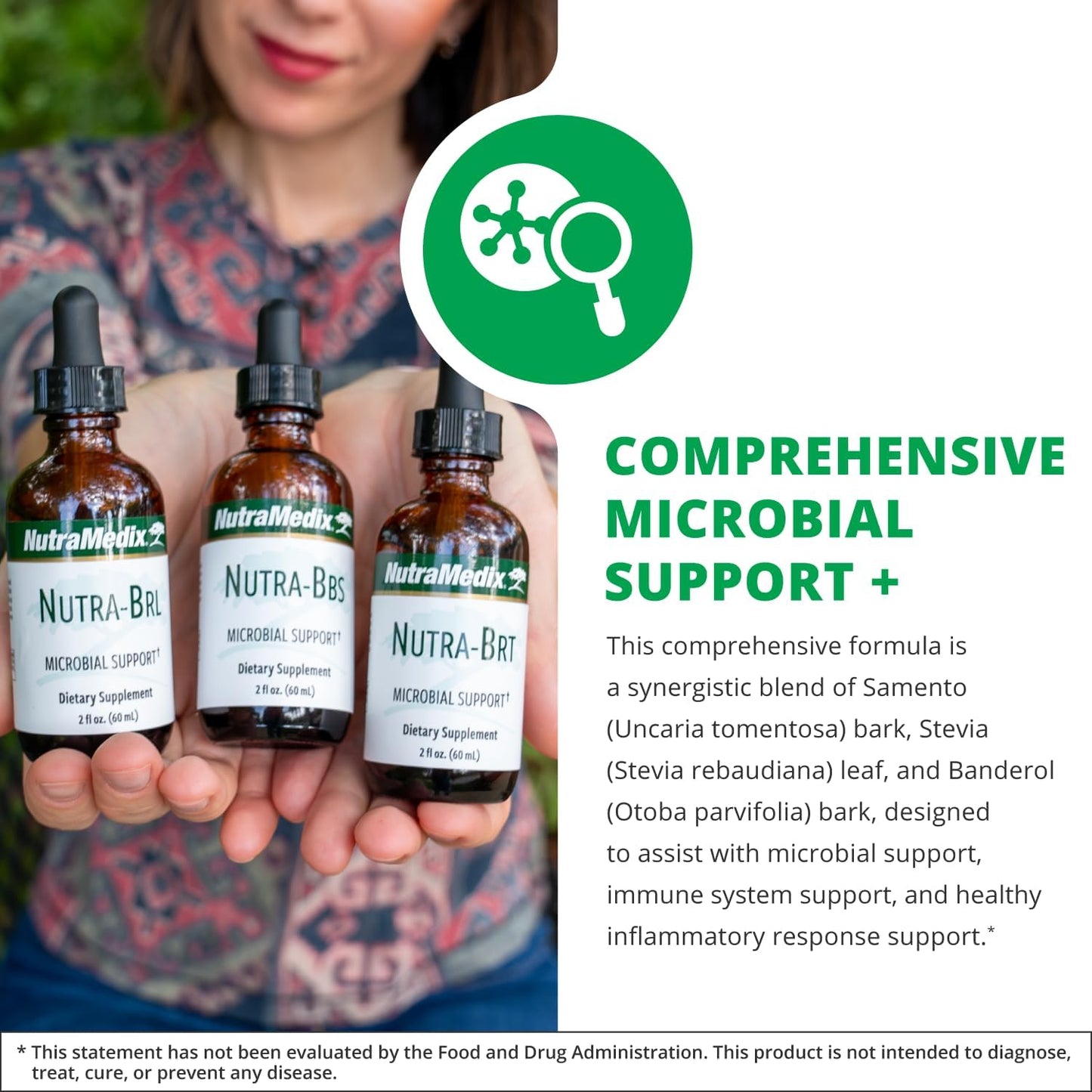 NutraMedix Nutra BRL - Liquid Herbal Supplement with Samento and Banderol for Immune and Microbial Support (60 ml) - görsel 3