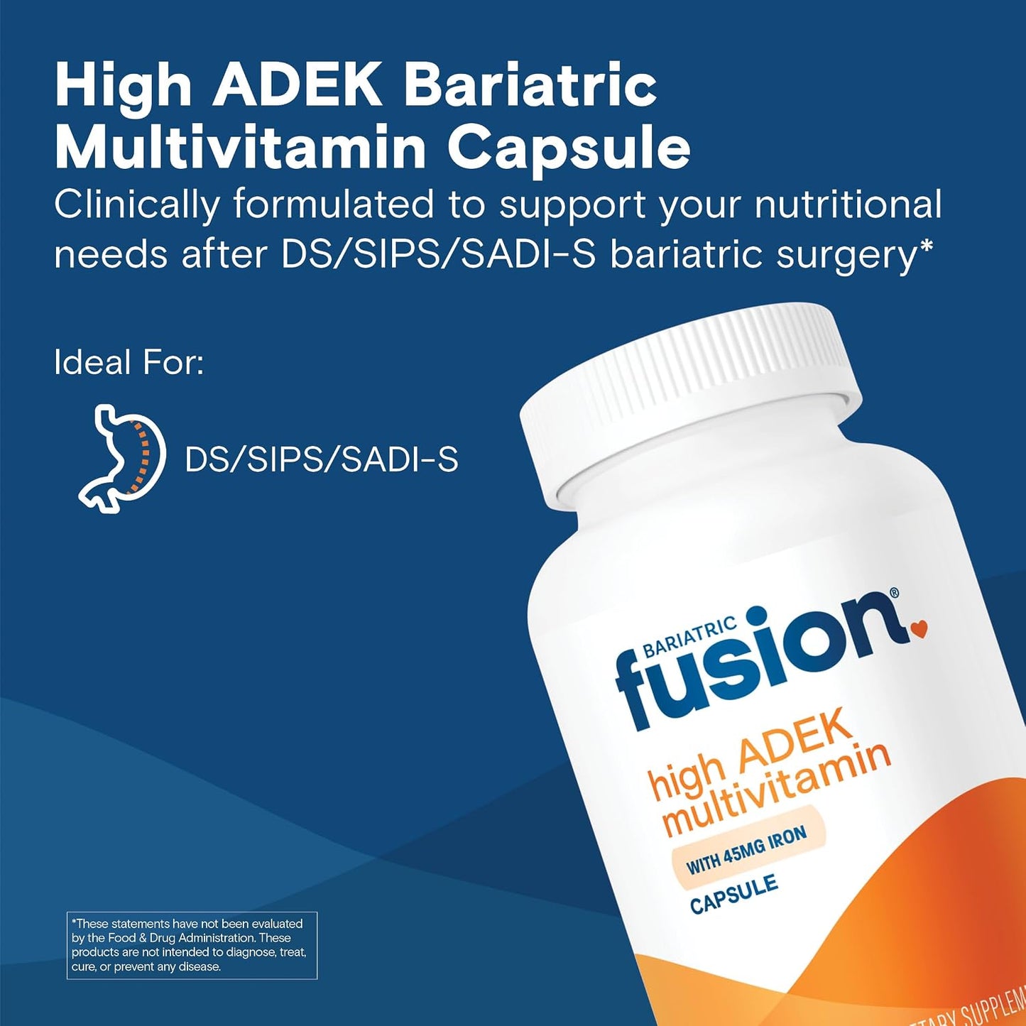 Bariatric Fusion High ADEK Multivitamin Capsules with 45mg Iron – 270 Capsules - görsel 2