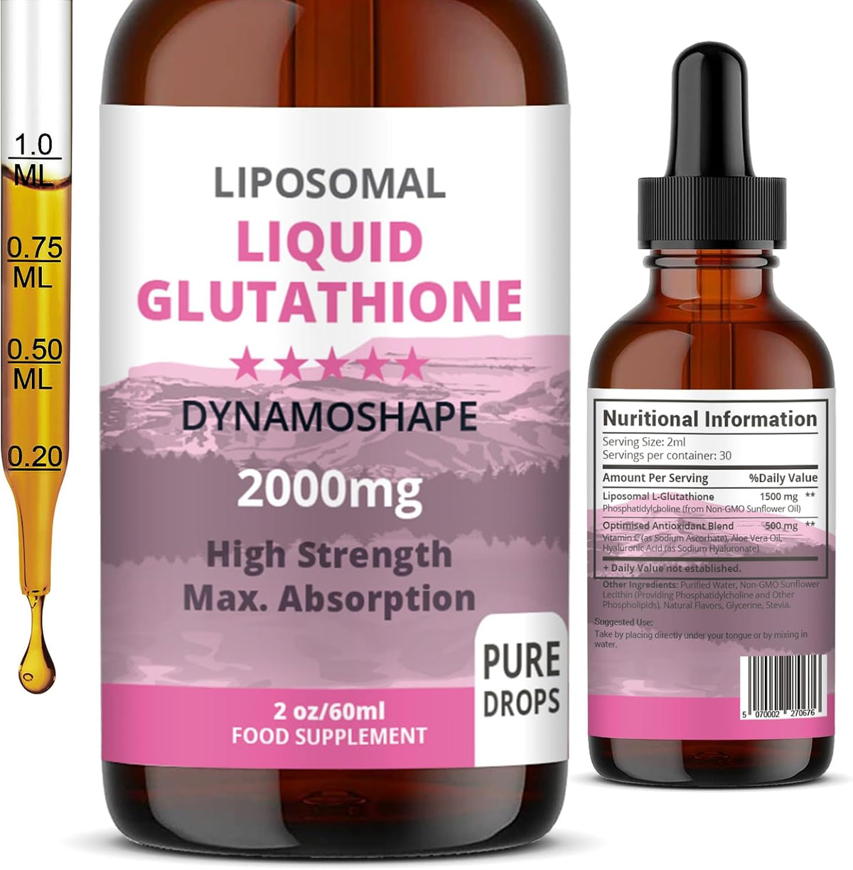 Liposomal Glutathione 2000mg with Vitamin C – Oral Liquid Antioxidant Supplement - görsel 7