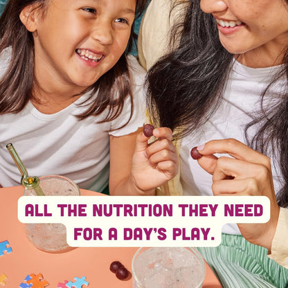 Llama Naturals Children's Probiotic with Prebiotic Fibre - Organic Real Fruit Gummies, Mixed Berry (120 Count)