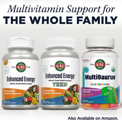 KAL Enhanced Energy Whole Food Chewable Multivitamin with Iron