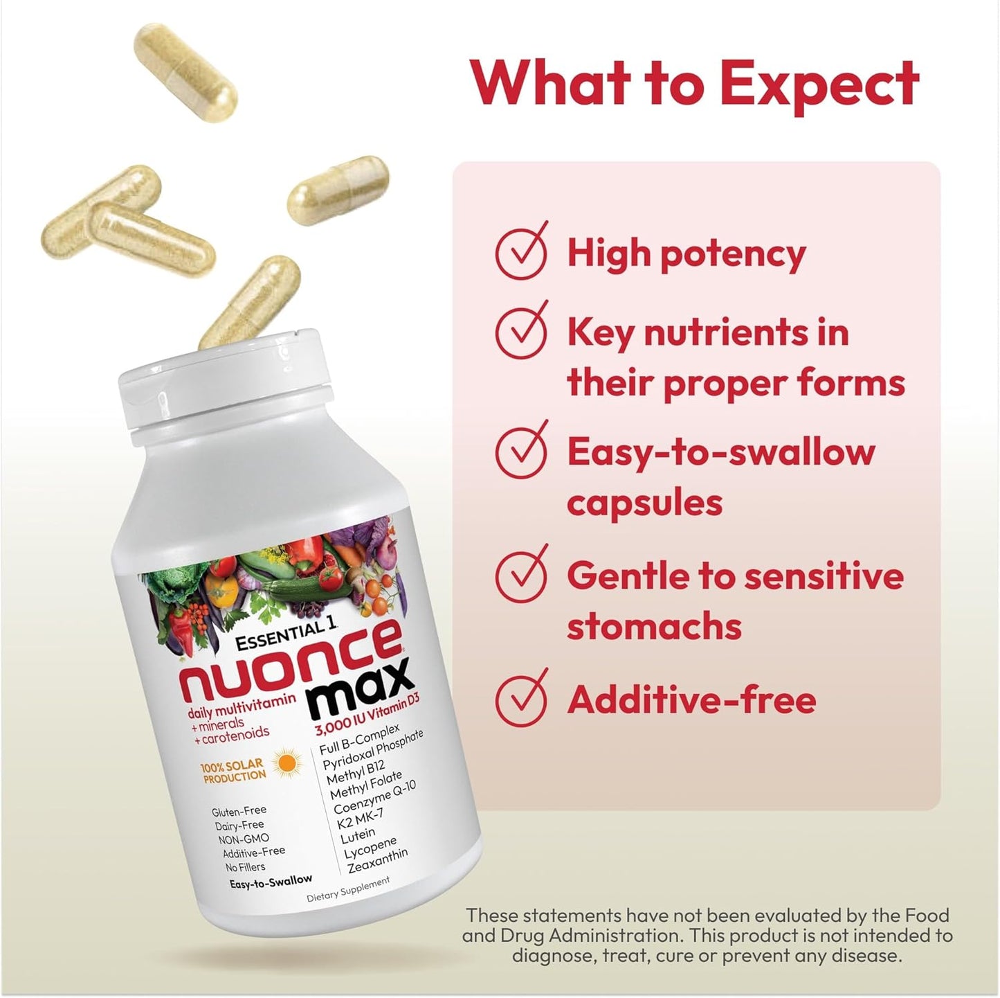 ANDREW LESSMAN Essential-1 Multivitamin, High Strength with Vitamin D3, Methyl B12, CoQ10, Lutein & Zeaxanthin, 60 Capsules - görsel 5