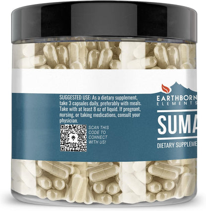 Earthborn Elements Suma Root 200 Capsules, Pure and Undiluted, No Additives