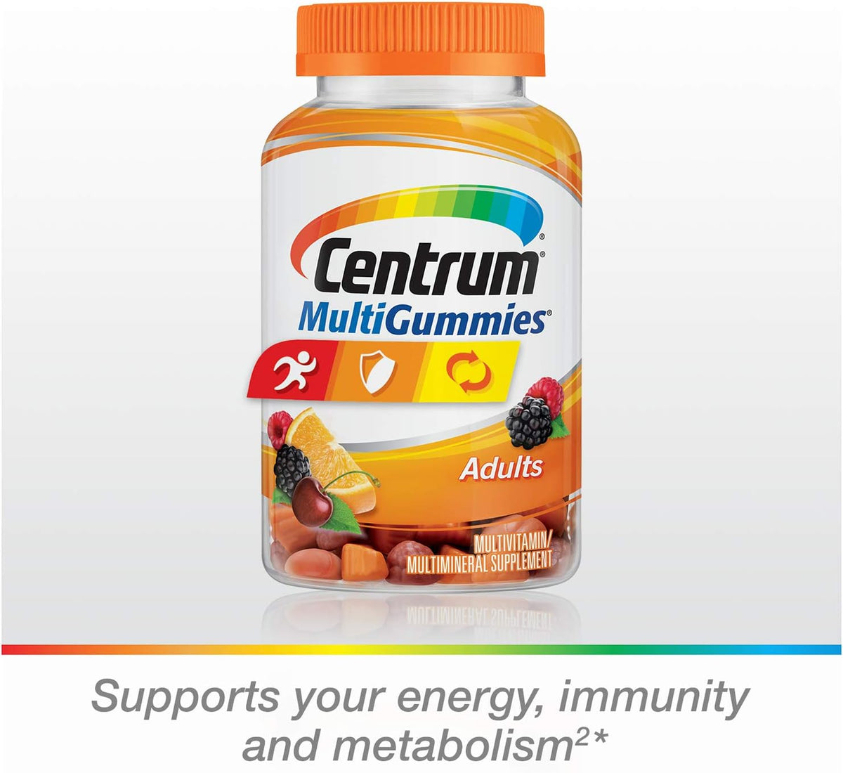 Centrum Multivitamin Gummy for Adults 50 Plus, Assorted Flavour, 120 Count - görsel 2