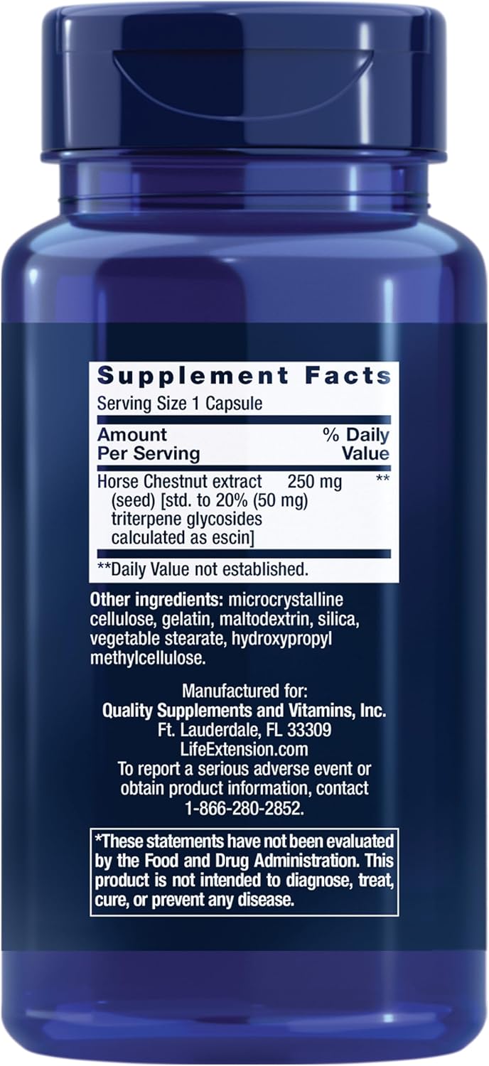 Life Extension Venotone – Standardised Horse Chestnut – Supports Normal Fluid Balance – 60 Capsules - görsel 2