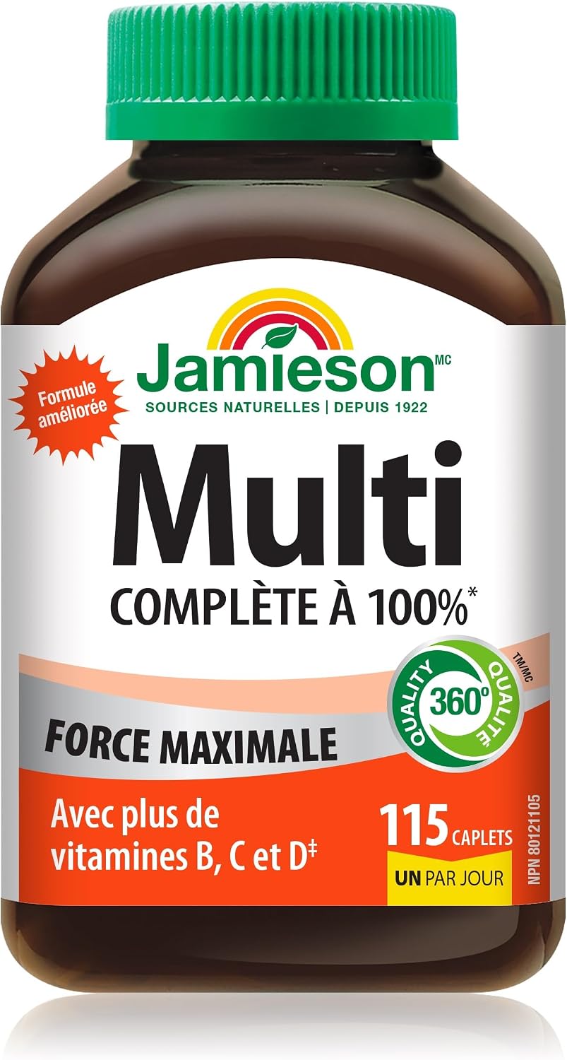 Jamieson 100% Complete Multivitamin Max Strength Formulation, 115 Caplets - görsel 2